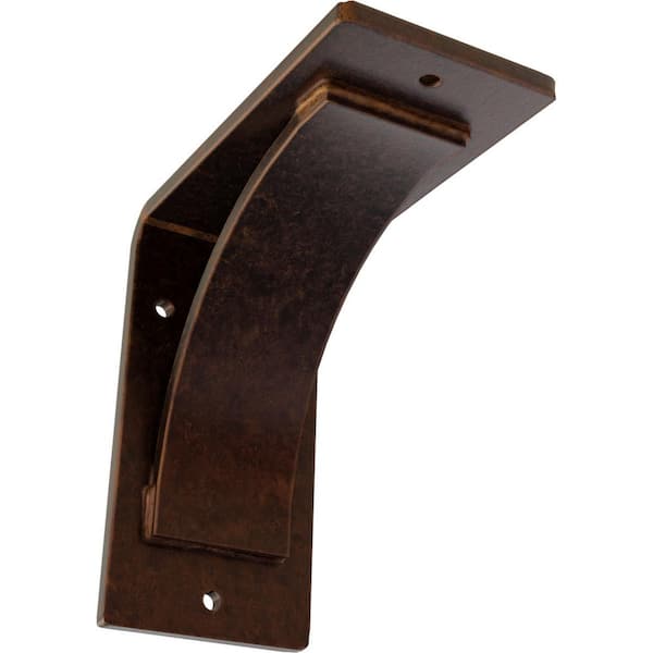Ekena Millwork 3 in. x 6 in. x 6 in. Antiqued Copper Morris Steel Bracket