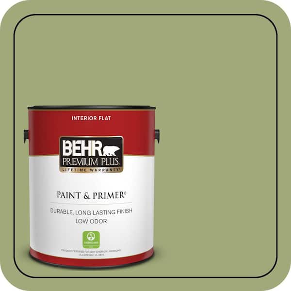 BEHR PREMIUM PLUS 1 gal. #T18-16 Nurturing Flat Low Odor Interior Paint & Primer