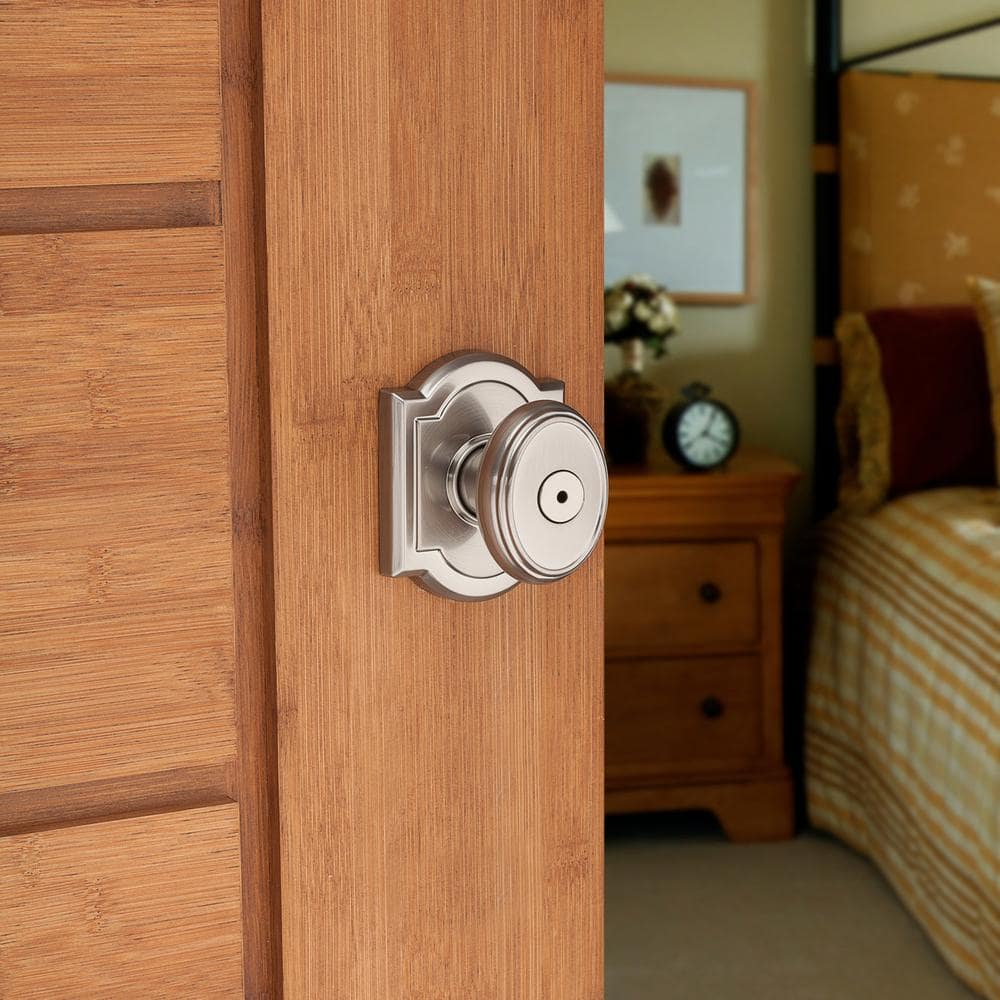 Venetian Bronze Egg Privacy Door Knob with Zinc Arch Rosette