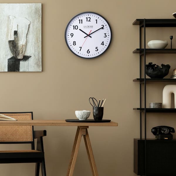 La Crosse Clock 16 in. Commercial Silent Sweep Analog Quartz Wall
