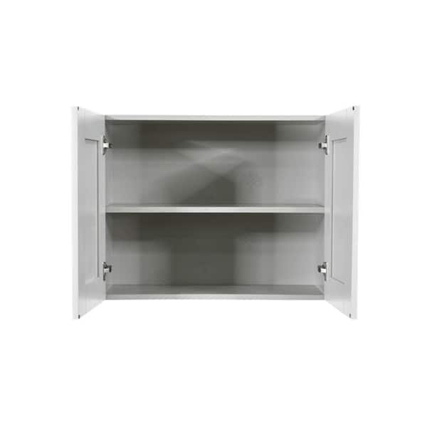 LIFEART CABINETRY Anchester Assembled 36x24x24 in. Wall Cabinet with 2 Doors 1 Shelf in Light Gray