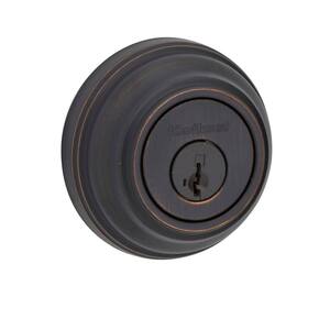 Venetian Bronze Single Cylinder Deadbolt featuring SmartKey Security with Microban Antimicrobial Technology
