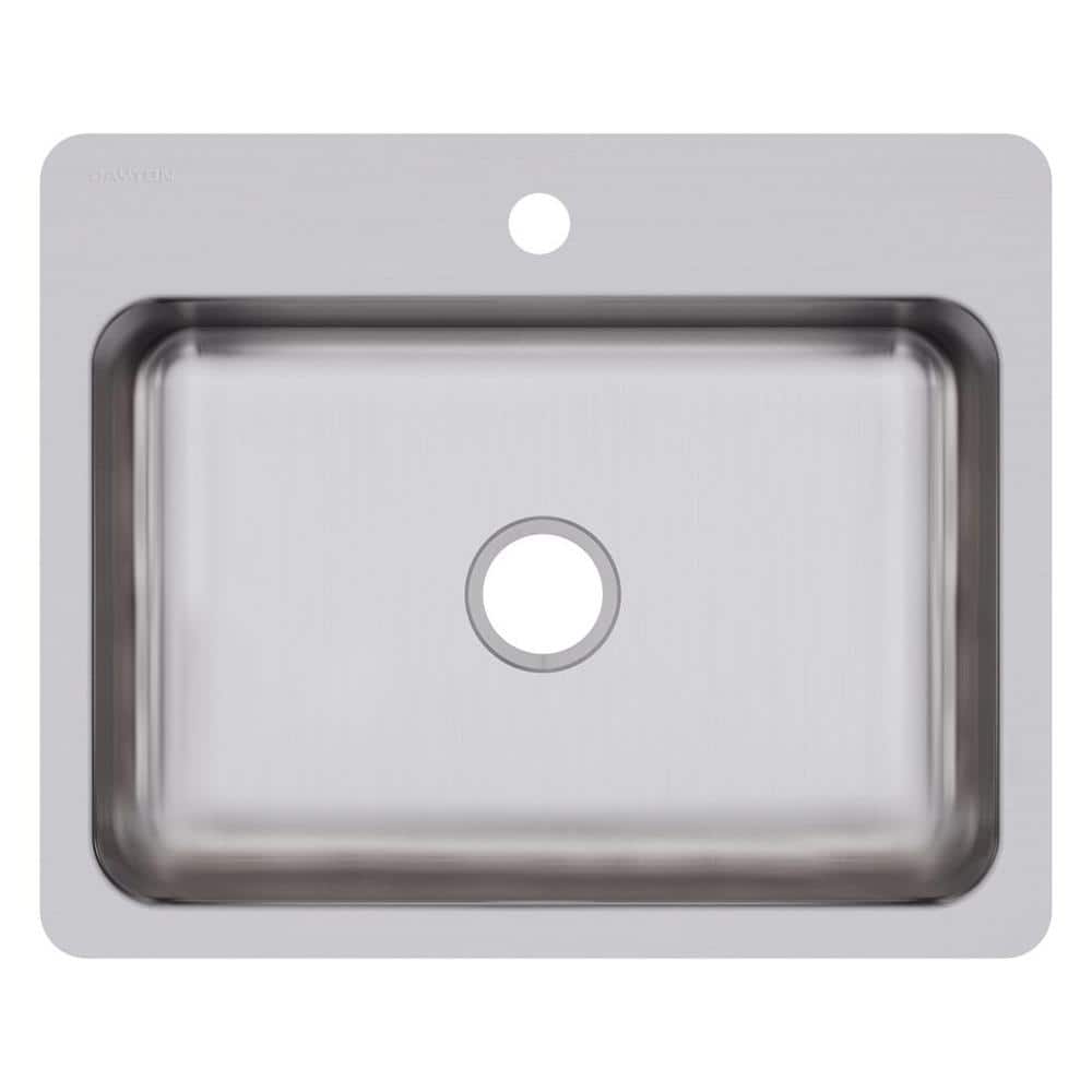 Dayton 27" x 22" Stainless Steel Single Bowl Drop-In Sink