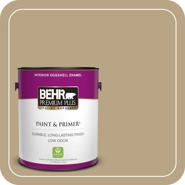 BEHR PREMIUM PLUS 1 gal. Home Decorators Collection #HDC-CT-07 Country Cork Eggshell Enamel Low Odor Interior Paint & Primer