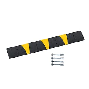 72 in. x 12 in. x 2.5 in. Speed Bump with Reflective Stripes, 6 ft. for Concrete