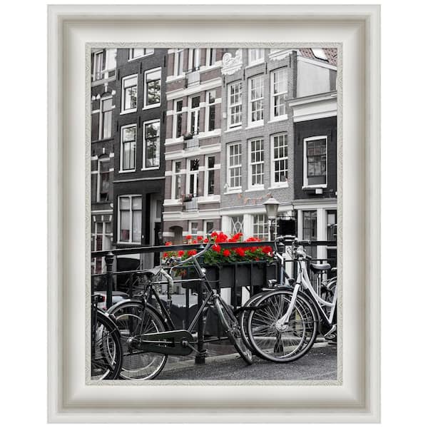 Amanti Art Opening Size 18 in. x 24 in. Parlor White Picture Frame