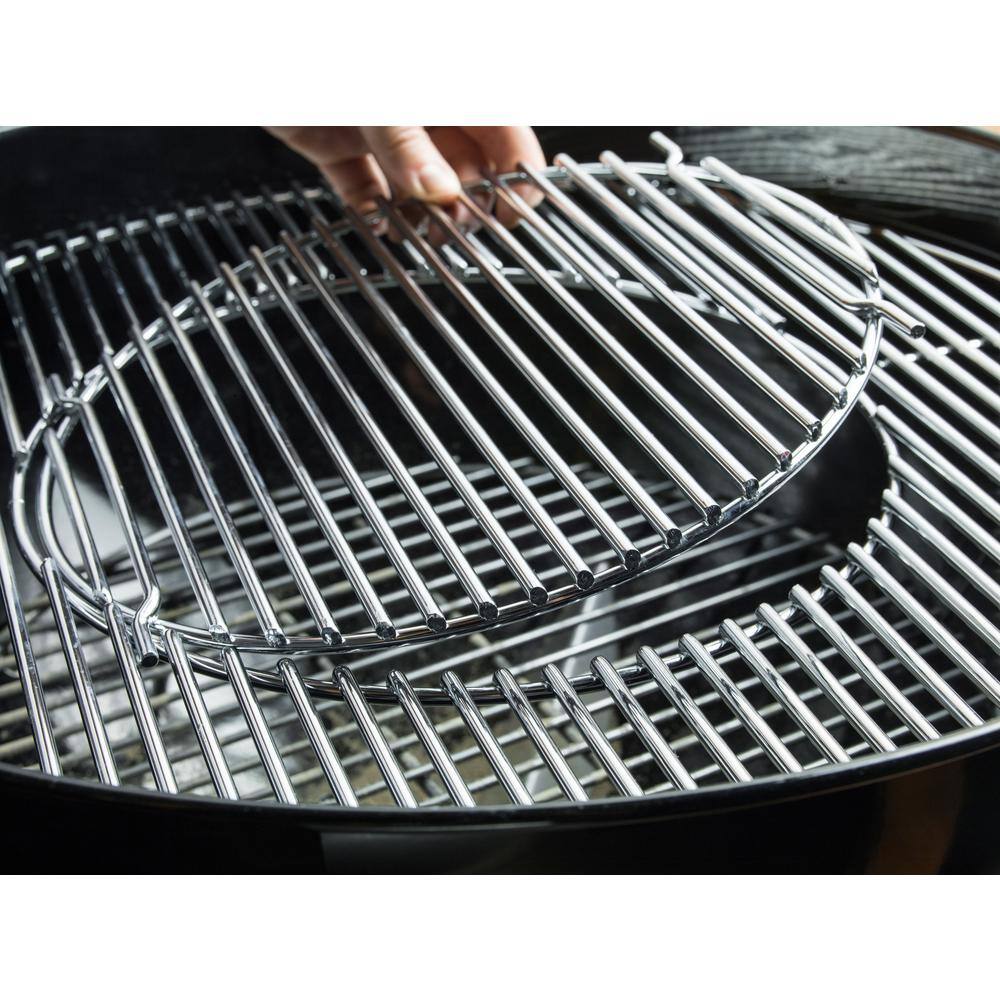 22-Inch Smoke Charcoal Kettle Grill with Nylon Handles