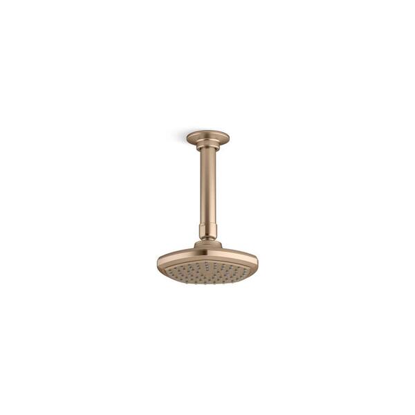 KOHLER Occasion 1-Spray Patterns with 1.75 Gpm 5.25 in. Wall Mount Fixed Shower Head in Polished Chrome