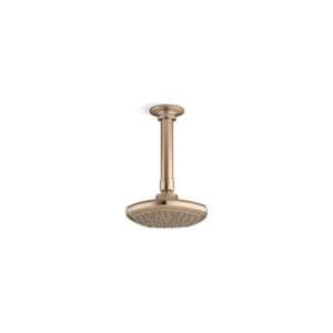Occasion 1-Spray Patterns 1.75 GPM 5.2 in. Wall Mount Fixed Shower Head in Vibrant Brushed Bronze