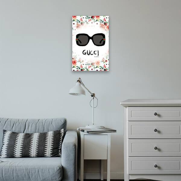 VENICE BEACH Collections Glam Sunglasses Floating in Flowers by Fairchild Paris 1-Piece Unframed Abstract Poster Art Print 20 in. x 16 in.