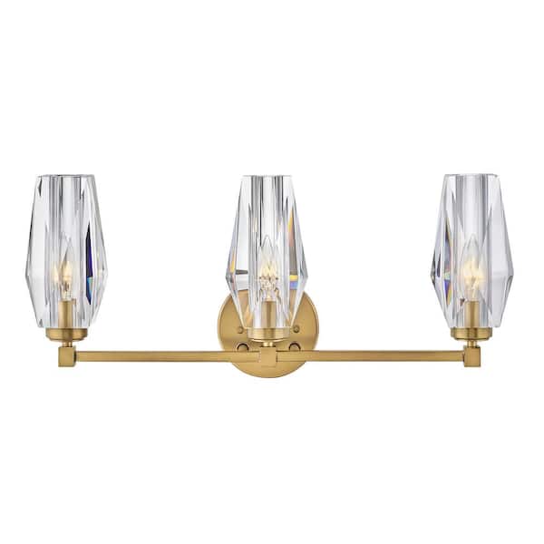 Ana 23.5 in. 3-Light Heritage Brass Vanity Light