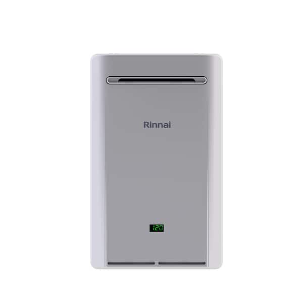 Rinnai High Efficiency 7.9 GPM Residential 199,000 BTU Exterior Natural Gas Tankless Water Heater with Recirculating Pump