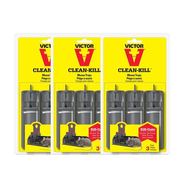 Victor Humane Clean-Kill No-Touch Non-Toxic Mouse Trap (3-Pack)