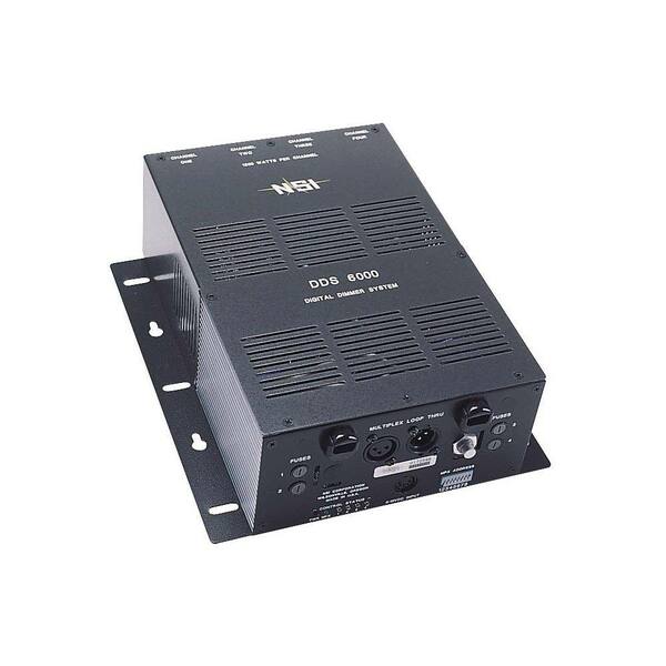 Leviton 4-Channel 1200-Watt/Channel 4800-Watt Max with Dual 20 Amp Power Supply Cords 0-10-Volt Analog Standard 120-Volt, Black
