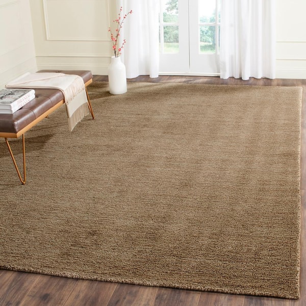 Himalaya Brown 8 ft. x 10 ft. Solid Gradient Area Rug