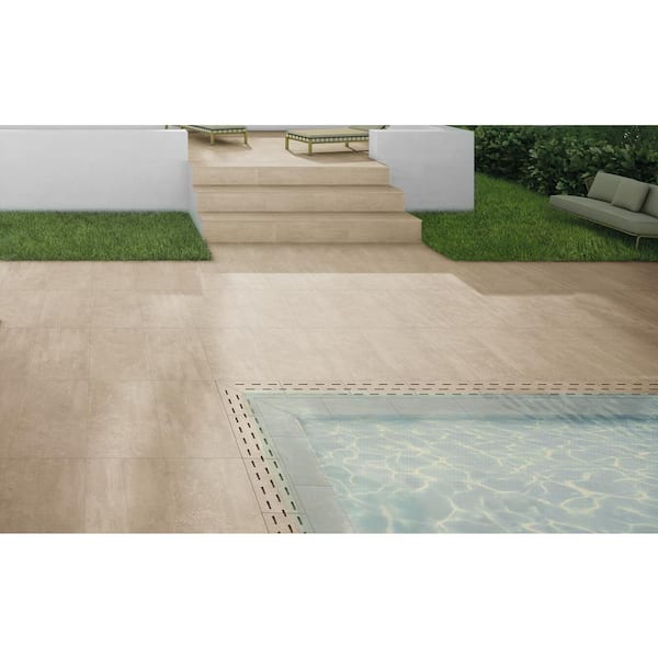 AMALFI 20X40 RECT. TAUPE PORCELAIN PAVER GRIP FINISH(1 BOX/1 PIECE/5.38 SQFT)(1 PALLET/42 BOXES/225.96 SQFT)