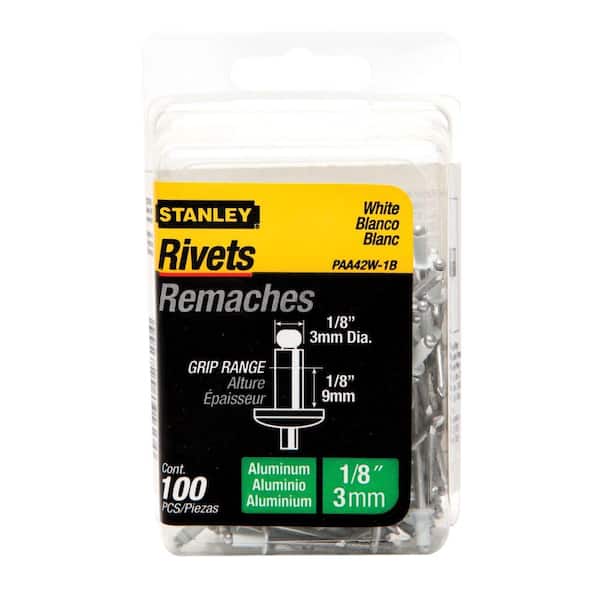 Stanley 1/8 in. Medium Aluminum Rivets (100 Pack)