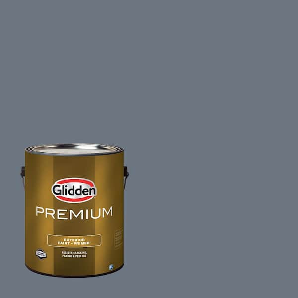 Glidden Premium 1 gal. Sheffield Gray PPG1041-6 Flat Exterior Latex Paint