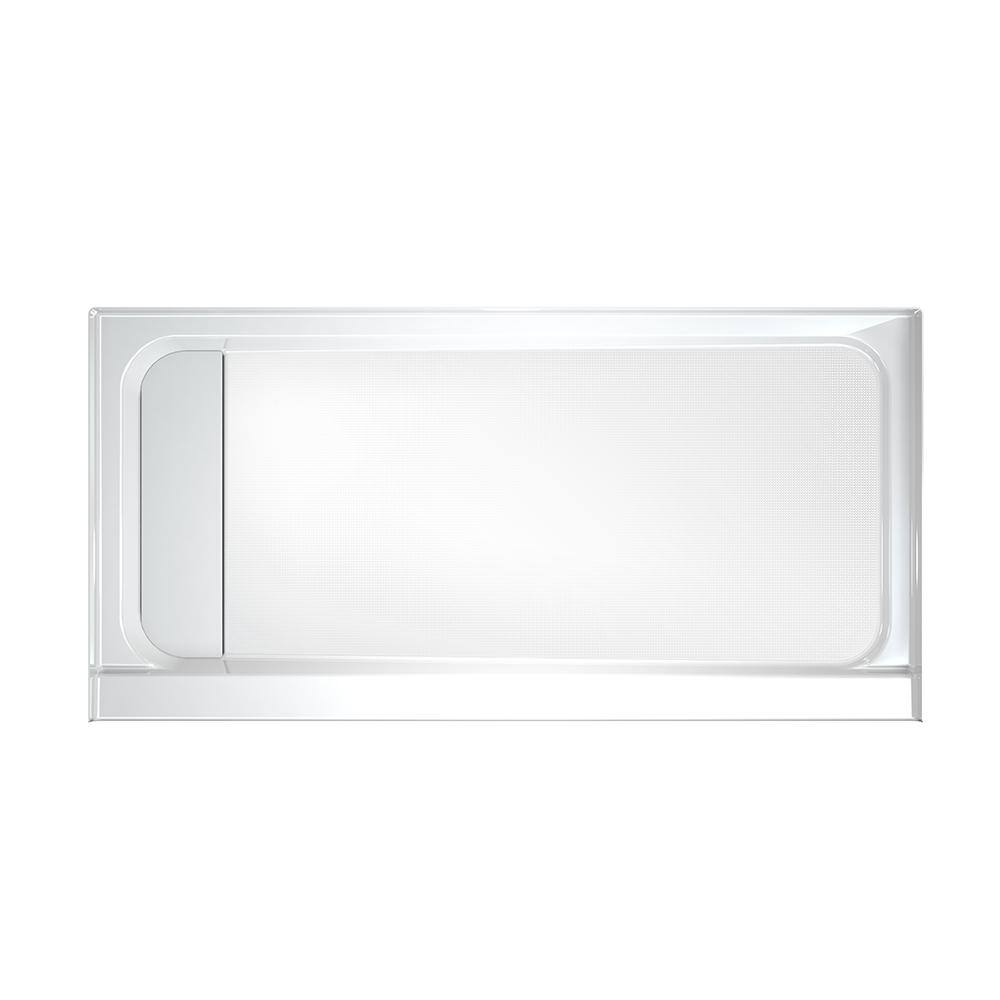 60" White Acrylic Single Threshold Alcove Shower Base