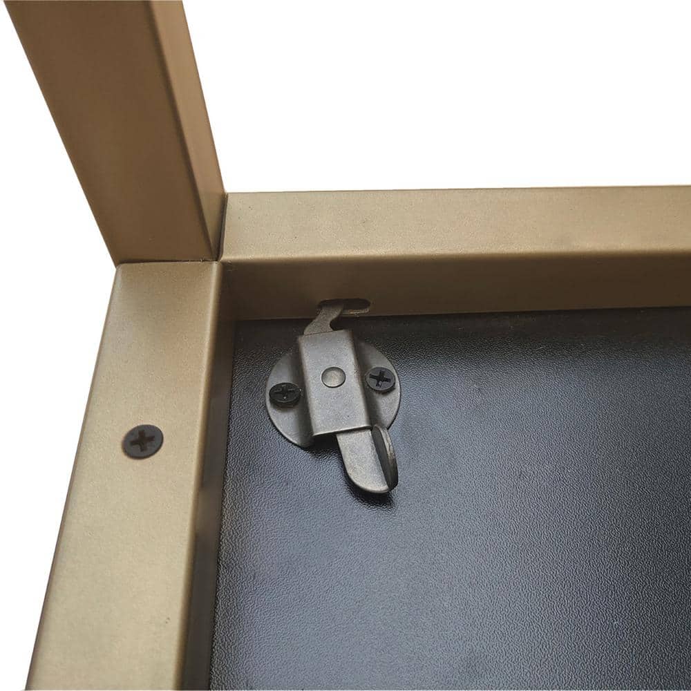 Sleek Matte Black and Gold Collapsible Writing Desk, 48 in