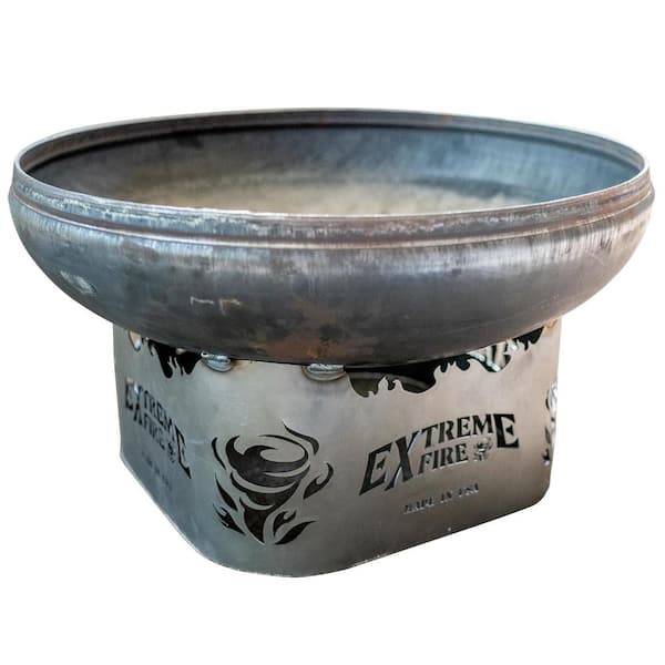Unbranded Phoenix 24 in. W x 16 in. H Outdoor Round 16-Guage Steel Wood Fire Pit
