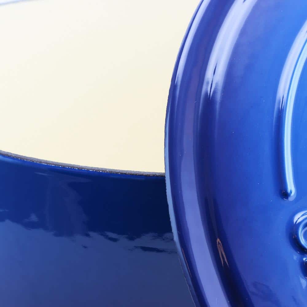 Sapphire Blue 10.6'' Enameled Cast Iron Dutch Oven