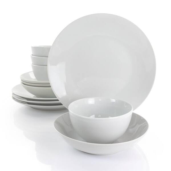 Mason Ceramic Dinnerware Set - White, 12 pc - Fry's Food Stores