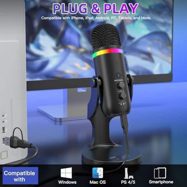 micchan YICHUHAOXI USB Condenser Microphone Gaming Streaming Noise