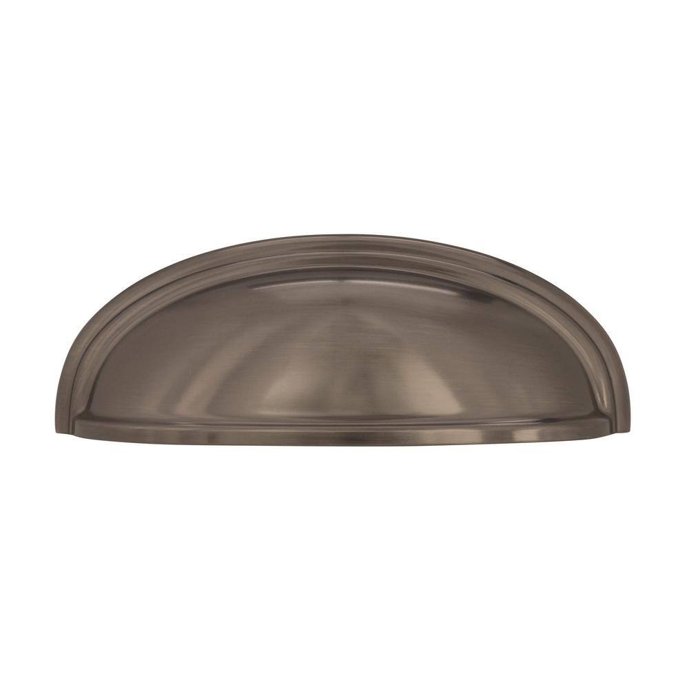 Gunmetal Steel 4-Inch Cup Pull with Mounting Hardware