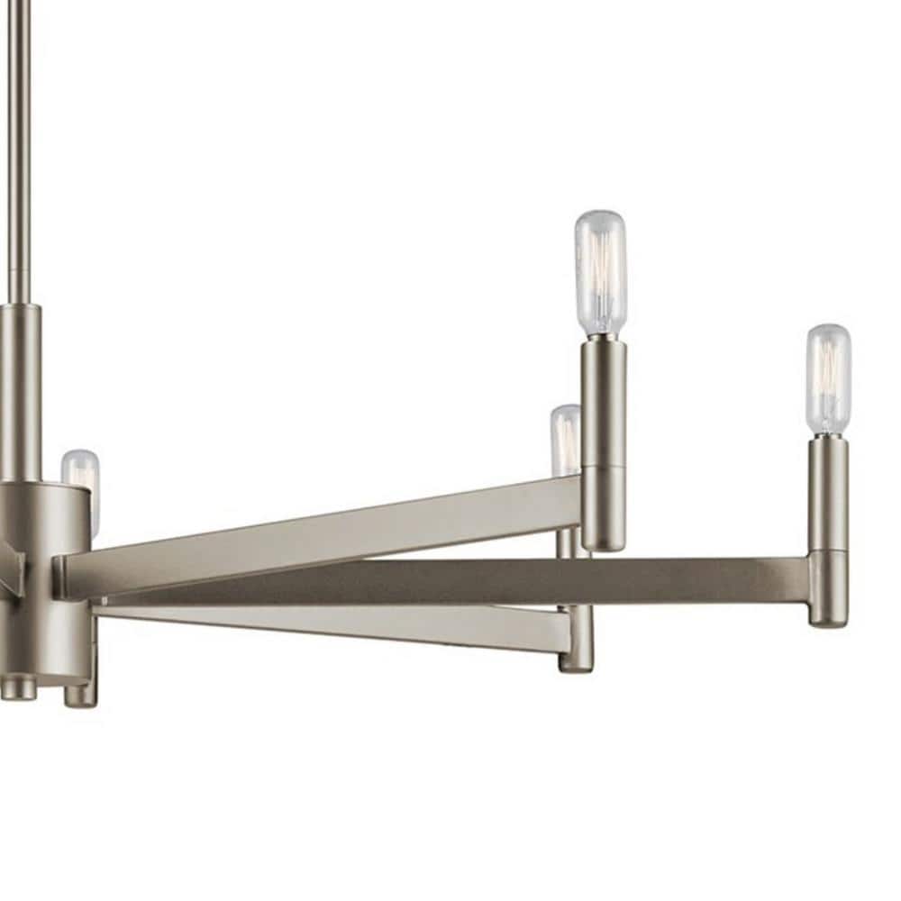 Sleek Modern 35'' Black Nickel 8-Light Ambient Chandelier