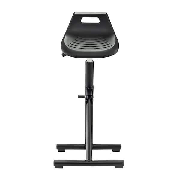 Black Height Adjustable Perch Stool