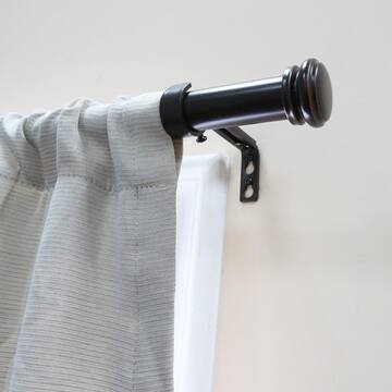 72 in. - 144 in. Mix and Match Telescoping 1 in. Single Curtain Rod in Oil-Rubbed Bronze