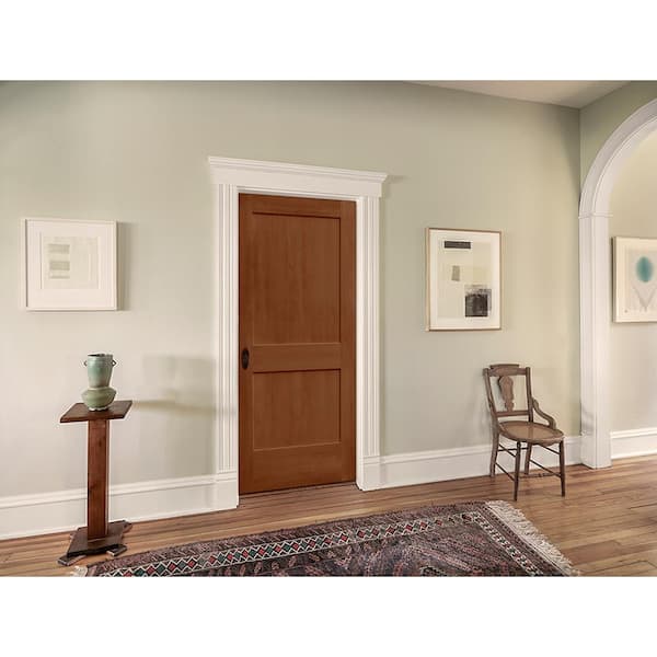 28 in. x 80 in. Monroe Hazelnut Stain Left-Hand Molded Composite Single Prehung Interior Door