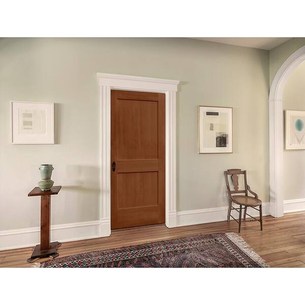 JELD-WEN 28 in. x 80 in. Monroe Hazelnut Stain Right-Hand Molded