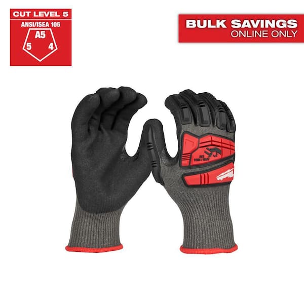 Milwaukee X-Large Black Level 5 Cut Resistant Impact Nitrile Dipped Glove