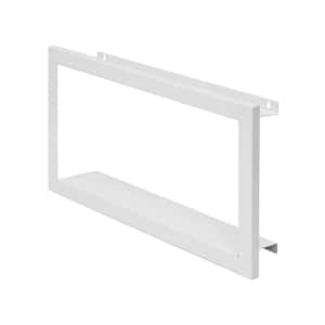 FIGURA 23.6 in. x 11.2 in. x 3.3 in. White Steel Decorative Wall Shelf with Brackets