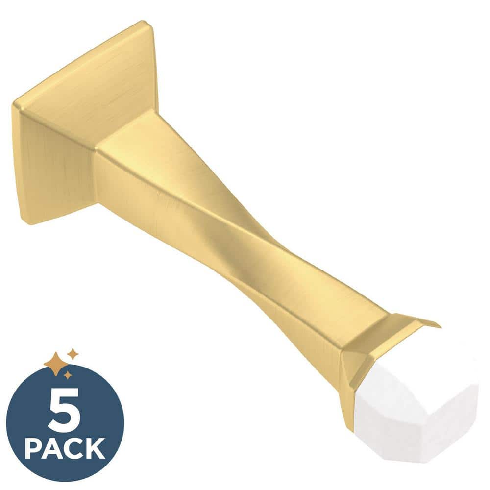 5-Pack Napier 3 in. (76 mm) Solid Door Stop in Modern Gold