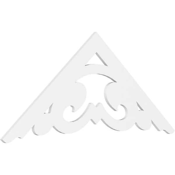 Ekena Millwork 1 in. x 72 in. x 30 in. (10/12) Pitch Preston Gable Pediment Architectural Grade PVC Moulding