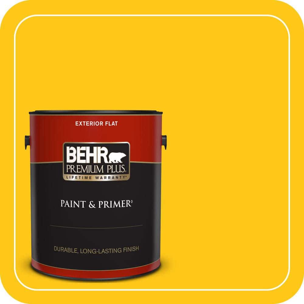 1 gal. #P300-7 Unmellow Yellow Flat Exterior Paint & Primer price history on PriceWatchPro