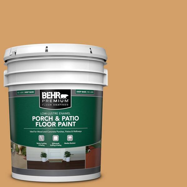 BEHR PREMIUM 5 gal. #MQ4-08 Golden Aura Low-Lustre Enamel Interior/Exterior Porch and Patio Floor Paint