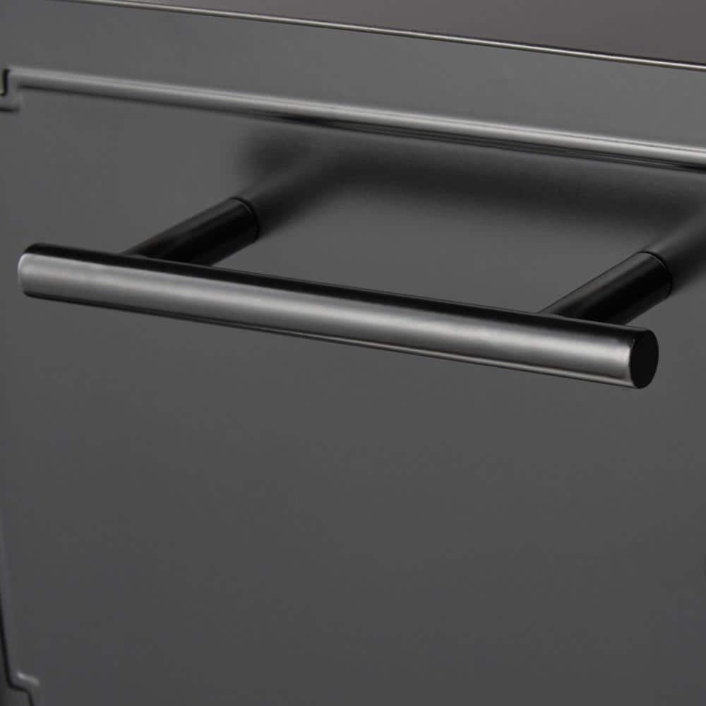 Black Steel Lockable Post-Mount Drop Box