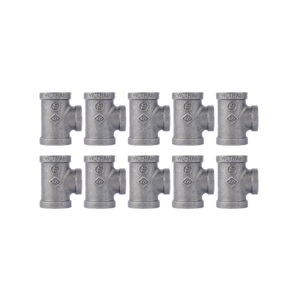 3/4 in. x 3/4 in. x 1/2 in. Black Iron FPT x FPT x FPT Reducing Tee (10-Pack) price history on PriceWatchPro