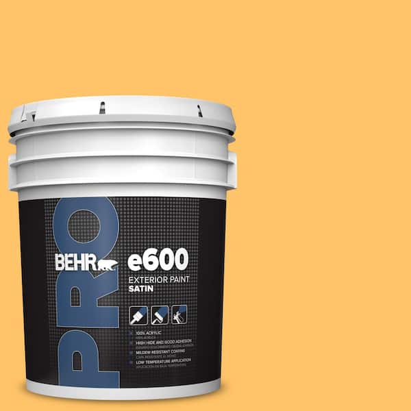 BEHR PRO 5 gal. #PPU6-06 Honey Locust Satin Exterior Paint