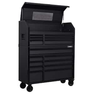 Heavy-Duty 52 in. 15-Drawer Matte Black Tool Chest Combo