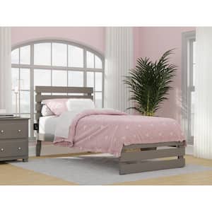 Oxford in Grey Twin Extra Long Bed with Footboard and USB Turbo Charger