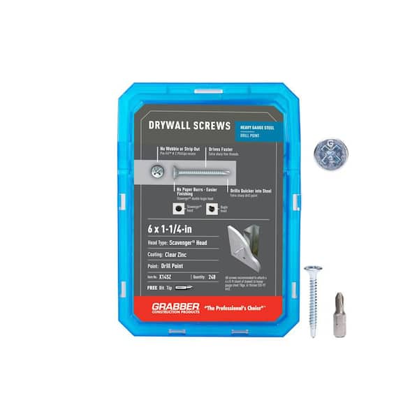 #6 1-1/4 in. Philips Bugle-Head Drywall Screws (1 lb.-Pack)