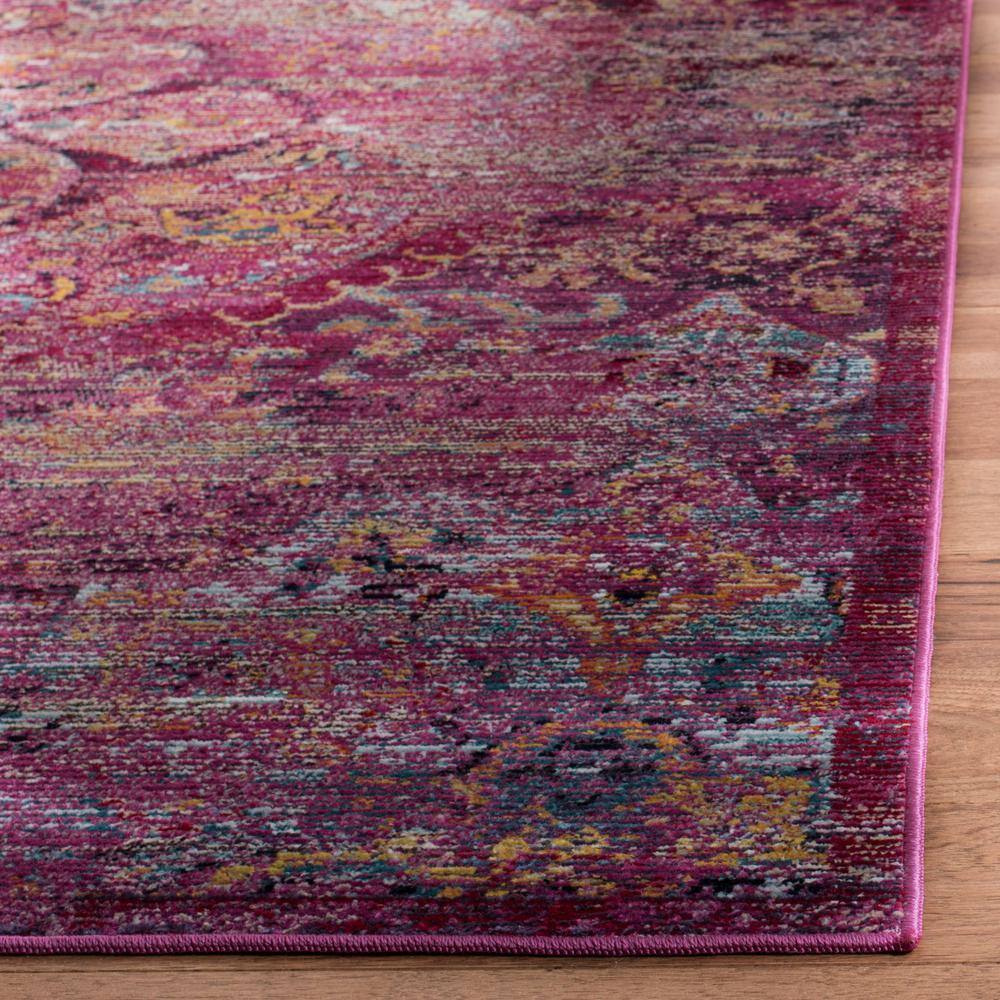 Reversible Fuchsia/Purple Synthetic 3' x 5' Area Rug