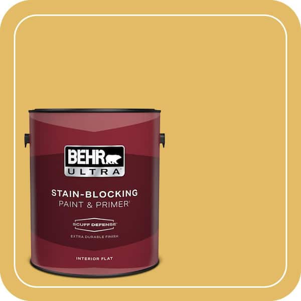 BEHR ULTRA 1 gal. #MQ4-12 Dandelion Wish Extra Durable Flat Interior Paint & Primer