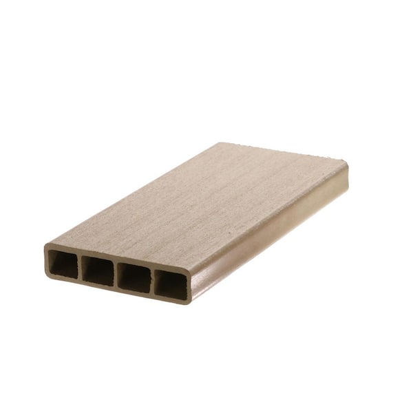 DuxxBak I.Dekk 1 in. x 6 in. x 12 ft. Cool Sand Solid Edge Composite Deck Board