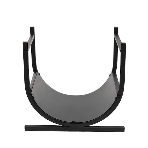 Karl home 16 in. Heavy-Duty Log Storage U-Shaped Outdoor Firewood Rack